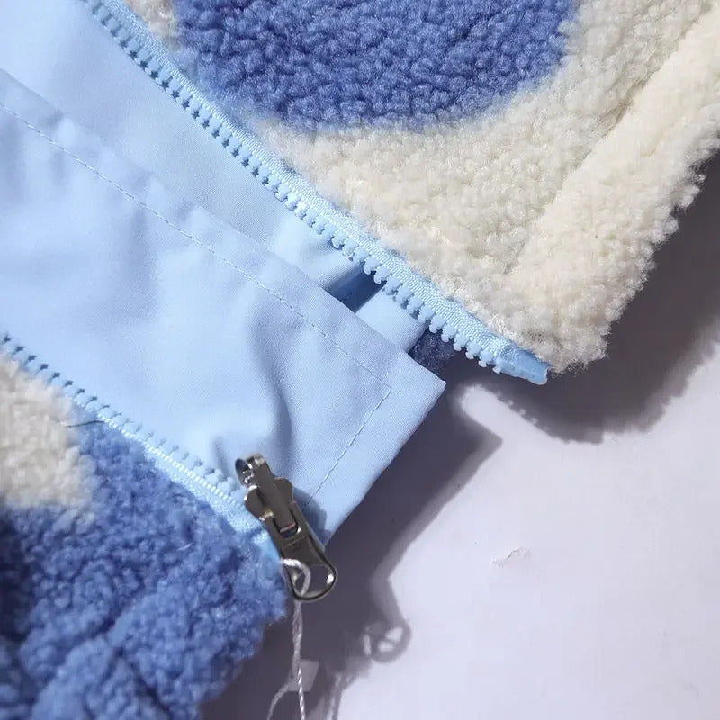 Zoey™ | Vändbar Mjuk Jacka med Hjärtan