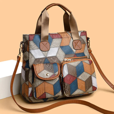 Sofia™ | Borsa in pelle con motivo a mosaico