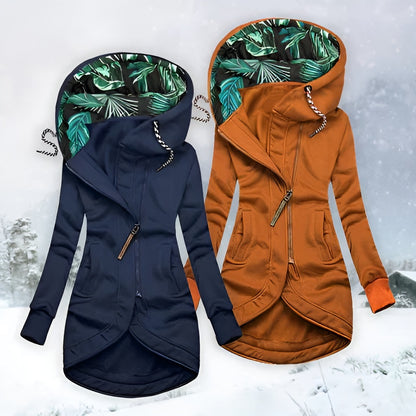 Annika™ | Asymmetrisk huvajacka med dragkedja