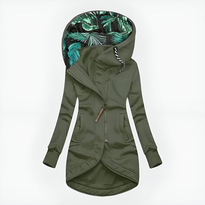 Annika™ | Asymmetrisk huvajacka med dragkedja