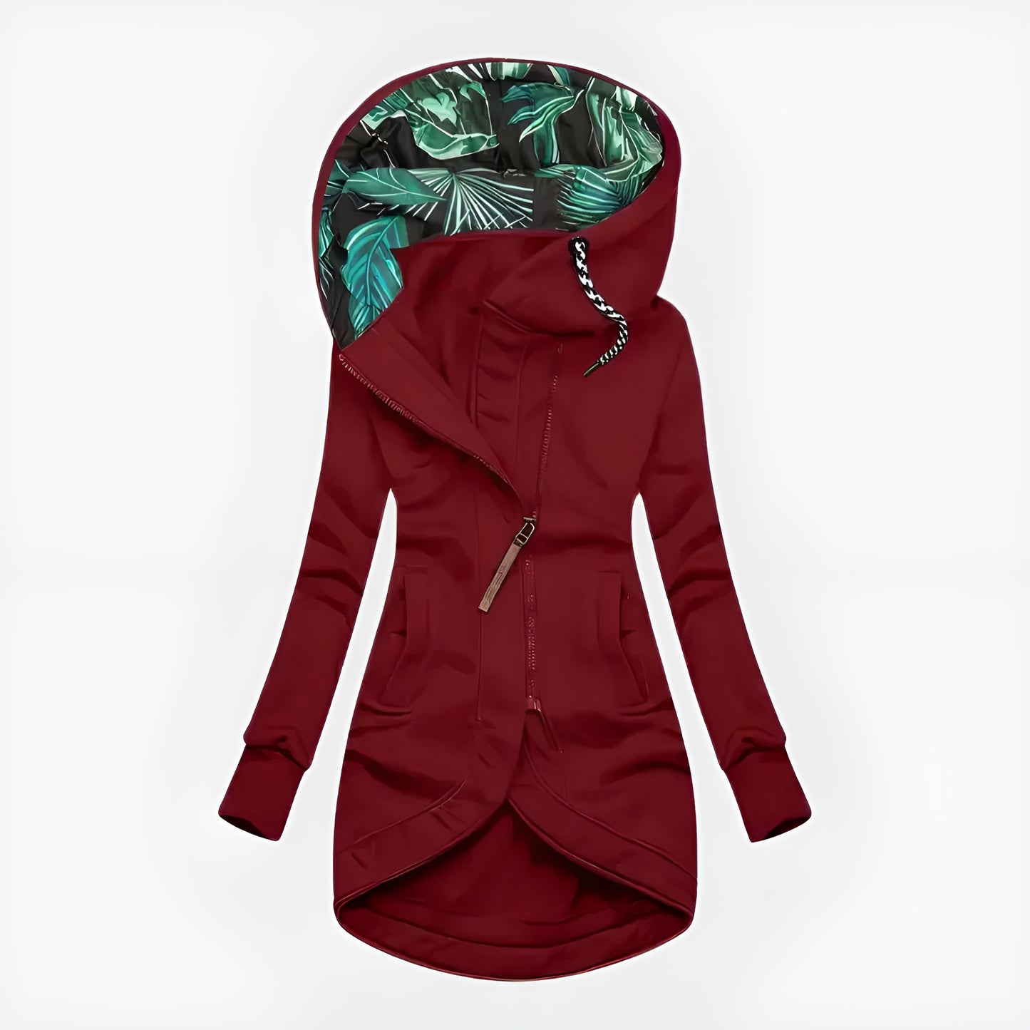 Annika™ | Asymmetrisk huvajacka med dragkedja