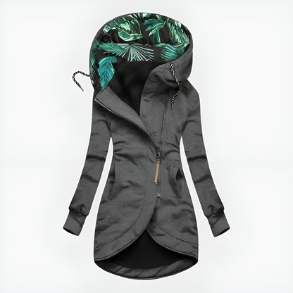 Annika™ | Asymmetrisk huvajacka med dragkedja