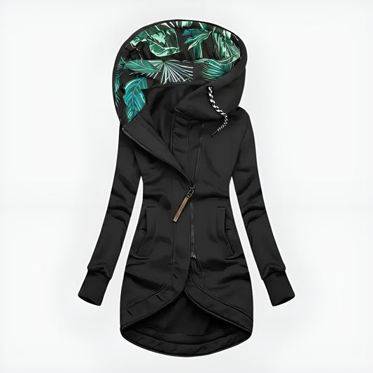 Annika™ | Asymmetrisk huvajacka med dragkedja