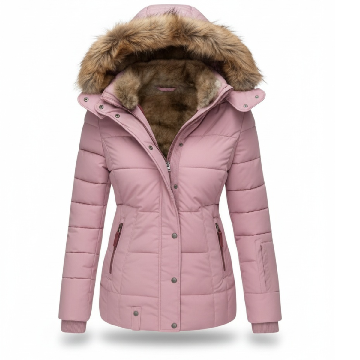 Elisa ™ | Cappotto invernale foderato in pelliccia