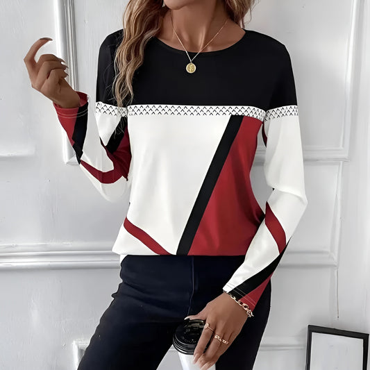 Liv™ | Avslappnad T-shirt med Färgblock